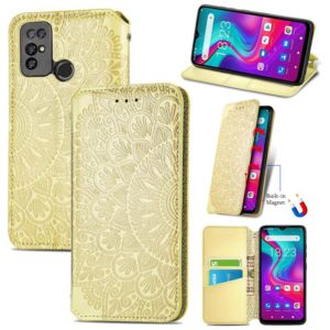 For Doogee X96 Pro Blooming Mandala Embossed Pattern Magnetic Horizontal Flip Leather Case with Holder & Card Slots & Wallet(Yellow) (OEM)