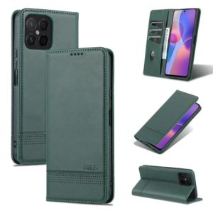 For Honor X8 / X30i AZNS Magnetic Calf Texture Flip Leather Phone Case(Dark Green) (AZNS) (OEM)