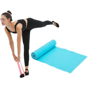 Latex Yoga Stretch Elastic Belt Hip Squat Resistance Band, Specification: 1500x150x0.35mm (Pure Blue) (OEM)