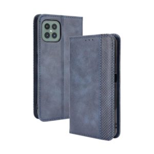 For Cubot C30 Magnetic Buckle Retro Texture Horizontal Flip Leather Case with Holder & Card Slots & Photo Frame(Blue) (OEM)
