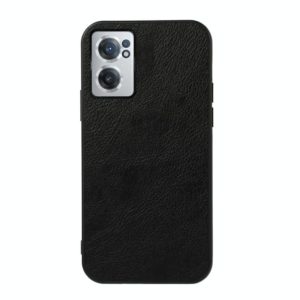 For OnePlus Nord CE 2 5G Two-color Litchi Texture PU Phone Case(Black) (OEM)