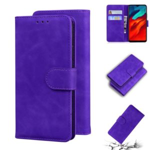 For Blackview A80 Pro Skin Feel Pure Color Flip Leather Phone Case(Purple) (OEM)