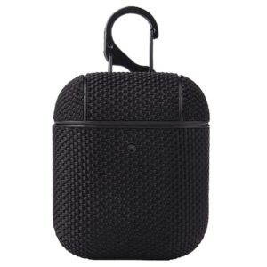 Business Cloth Earphone Protective Case with Hook For AirPods 1 / 2(Black) (OEM)