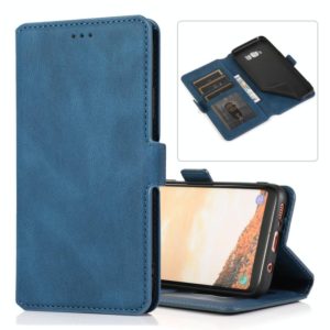 For Samsung Galaxy S8 Retro Magnetic Closing Clasp Horizontal Flip Leather Case with Holder & Card Slots & Photo Frame & Wallet(Navy Blue) (OEM)