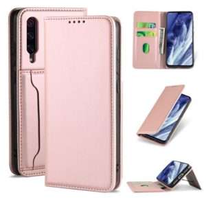 For Xiaomi Mi 9 Pro Strong Magnetism Shockproof Horizontal Flip Liquid Feel Leather Case with Holder & Card Slots & Wallet(Rose Gold) (OEM)