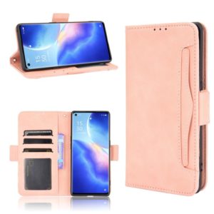 For OPPO Reno5 Pro+ 5G / Find X3 Neo Skin Feel Calf Pattern Horizontal Flip Leather Case with Holder & Card Slots & Photo Frame(Pink) (OEM)