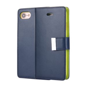 GOOSPERY RICH DIARY for iPhone 8 & 7 PU + TPU Crazy Horse Texture Horizontal Flip Leather Case with Card Slots & Wallet(Dark Blue) (GOOSPERY) (OEM)