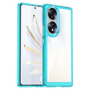 For Honor 70 5G Colorful Series Acrylic + TPU Phone Case(Transparent Blue) (OEM)