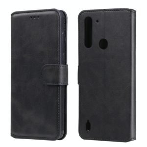 For Motorola Moto G8 Power Lite Classic Calf Texture PU + TPU Horizontal Flip Leather Case, with Holder & Card Slots & Wallet(Black) (OEM)