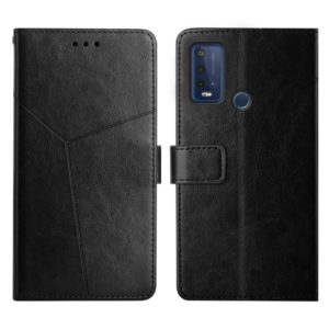 For Wiko Power U30 Y Stitching Horizontal Flip Leather Phone Case(Black) (OEM)
