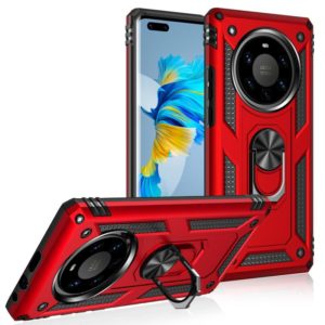For Huawei Mate 40 Pro+ Shockproof TPU + PC Protective Case with 360 Degree Rotating Holder(Red) (OEM)