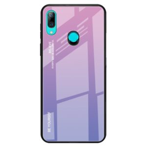 For Huawei P Smart Z Gradient Color Glass Case(Light Purple) (OEM)