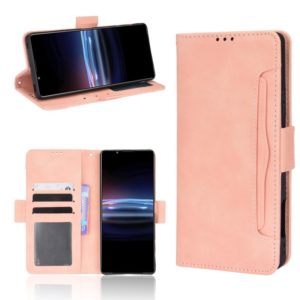 For Sony Xperia Pro-I Skin Feel Calf Pattern Leather Phone Case(Pink) (OEM)