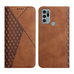 For Motorola Moto G60S Skin Feel Magnetic Leather Phone Case(Brown) (OEM)