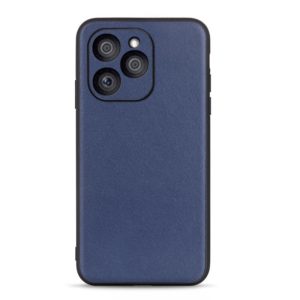 For Honor 60 SE Accurate Hole Genuine Leather Shockproof Phone Case(Blue) (OEM)