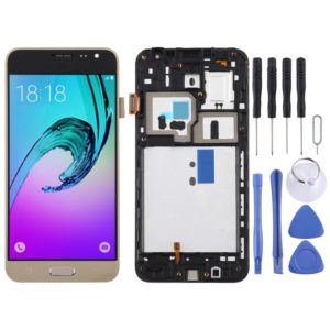 TFT LCD Screen for Galaxy J3 (2016) / J320F Digitizer Full Assembly with Frame (Gold) (OEM)