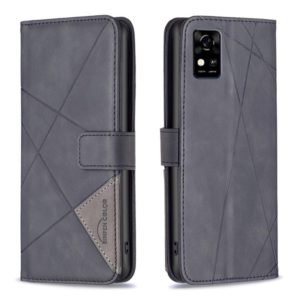 For ZTE Blade A31 BF05 Magnetic Buckle Rhombus Texture Leather Phone Case(Black) (OEM)