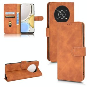 For Honor X9 5G/X30/Magic4 Lite Skin Feel Magnetic Flip Leather Phone Case(Brown) (OEM)