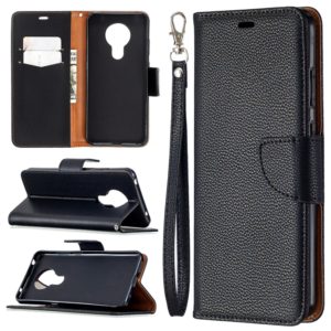 For Nokia 5.3 Litchi Texture Pure Color Horizontal Flip Leather Case with Holder & Card Slots & Wallet & Lanyard(Black) (OEM)