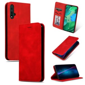 Retro Skin Feel Business Magnetic Horizontal Flip Leather Case for Huawei Nova 5 / Nova 5 Pro(Red) (OEM)