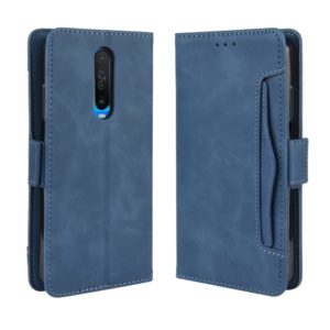 For Xiaomi Redmi K30 Wallet Style Skin Feel Calf Pattern Leather Case with Separate Card Slots & Holder & Wallet & Photo Frame(Blue) (OEM)