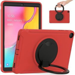 For Samsung Galaxy Tab A 10.1 T515/T510 2019 Shockproof TPU + PC Protective Case with 360 Degree Rotation Foldable Handle Grip Holder & Pen Slot(Red) (OEM)