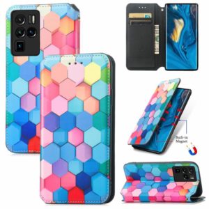 For ZTE Nubia Z30 Pro Colorful Magnetic Horizontal Flip Leather Phone Case with Holder & Card Slot & Wallet(Colorful Cube) (OEM)