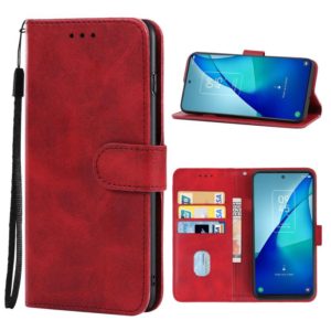 Leather Phone Case For TCL 20L+(Red) (OEM)