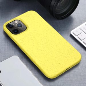 For iPhone 12 mini Starry Series Shockproof Straw Material + TPU Protective Case(Yellow) (OEM)