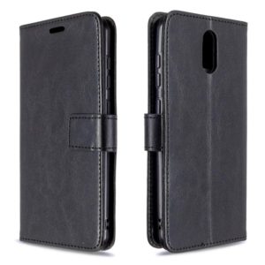 For Nokia 2.3 Crazy Horse Texture Horizontal Flip Leather Case with Holder & Card Slots & Wallet & Photo Frame(Black) (OEM)