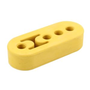 Universal Car 4 Holes Adjustable Rubber Mounting Bracket Exhaust Tube Hanging Rubber Tube(Yellow) (OEM)