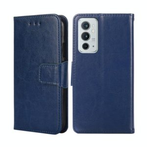 For OnePlus 9RT 5G Crystal Texture Leather Phone Case(Royal Blue) (OEM)