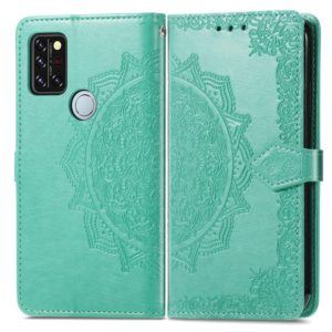 For UMIDIGI A9 Pro Mandala Flower Embossed Horizontal Flip Leather Case with Holder & Three Card Slots & Wallet & Lanyard(Green) (OEM)
