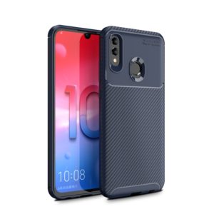 For Huawei Y7p Carbon Fiber Texture Shockproof TPU Case(Blue) (OEM)