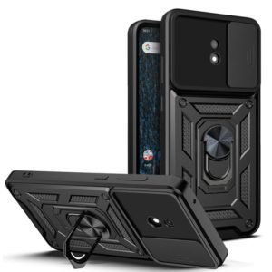 For Nokia C10 Sliding Camera Cover Design TPU+PC Phone Case(Black) (OEM)