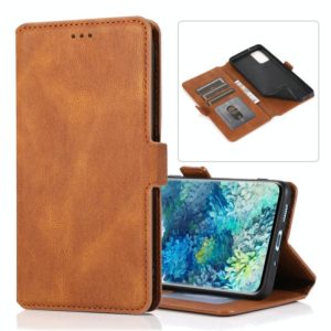For Samsung Galaxy S20 5G Retro Magnetic Closing Clasp Horizontal Flip Leather Case with Holder & Card Slots & Photo Frame & Wallet(Brown) (OEM)