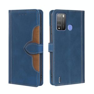 For Itel Vision 1 Pro Skin Feel Straw Hat Magnetic Buckle Leather Phone Case(Blue) (OEM)