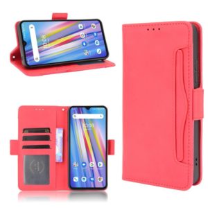 For Umidigi A11 Skin Feel Calf Pattern Horizontal Flip Leather Case with Holder & Card Slots & Photo Frame(Red) (OEM)