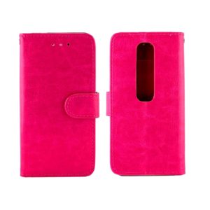 For Vodafone Smart N10 Crazy Horse Texture Horizontal Flip Leather Case with Holder & Card Slots & Wallet & Photo Frame(Magenta) (OEM)