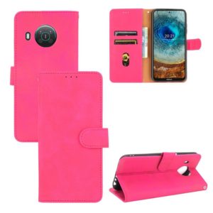 For Nokia X10 Solid Color Skin Feel Magnetic Buckle Horizontal Flip Calf Texture PU Leather Case with Holder & Card Slots & Wallet(Rose Red) (OEM)