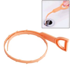 Drain & Hair Removal Tool Drain Dredge Pipe Sewer Cleaner Hook(Orange) (OEM)