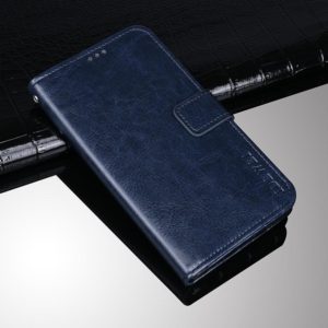 For Motorola Edge 20 Lite idewei Crazy Horse Texture Horizontal Flip Leather Case with Holder & Card Slots & Wallet(Dark Blue) (idewei) (OEM)