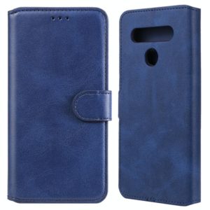 For LG K51S / Q51S Classic Calf Texture PU + TPU Horizontal Flip Leather Case, with Holder & Card Slots & Wallet(Blue) (OEM)