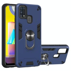 For Samsung Galaxy M31 2 in 1 Armour Series PC + TPU Protective Case with Ring Holder(Royal Blue) (OEM)