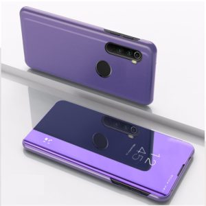 For Motorola G8 Plus Plated Mirror Horizontal Flip Leather with Stand Mobile Phone Holster(Purple Blue) (OEM)