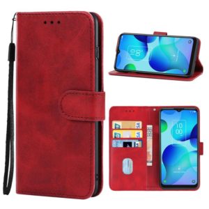 Leather Phone Case For TCL 20 AX 5G(Red) (OEM)