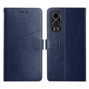 For ZTE Axon 30 Y Stitching Horizontal Flip Leather Phone Case(Blue) (OEM)