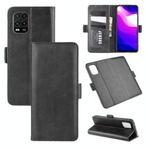 For XiaoMi Mi 10 Lite 5G Dual-side Magnetic Buckle Horizontal Flip Leather Case with Holder & Card Slots & Wallet(Black) (OEM)