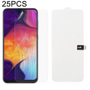 25 PCS Soft Hydrogel Film Full Cover Front Protector with Alcohol Cotton + Scratch Card for Galaxy A50 (OEM)