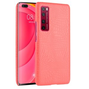 For Huawei Nova 7 Pro Shockproof Crocodile Texture PC + PU Case(Red) (OEM)